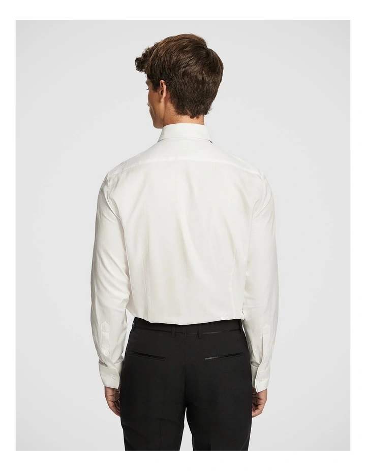 Regent Super Stretch Printed Dress Shirt in White image 2