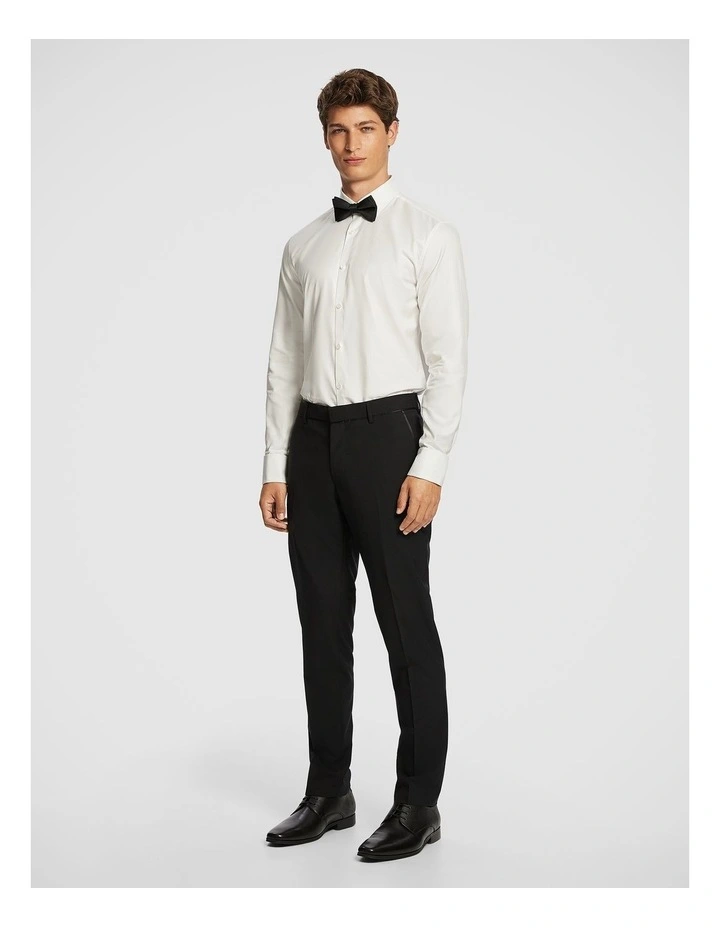 Regent Super Stretch Printed Dress Shirt in White image 4