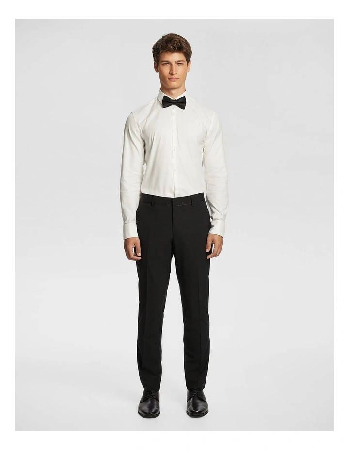 Regent Super Stretch Printed Dress Shirt in White image 5