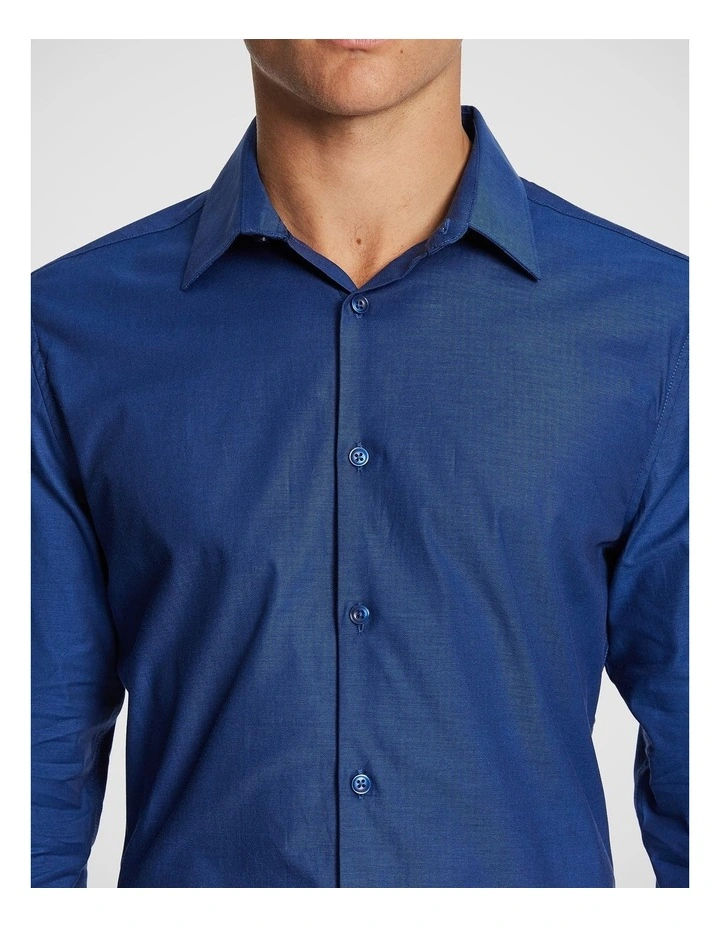 Milos Slim Dress Shirt in Bright Cobalt image 3