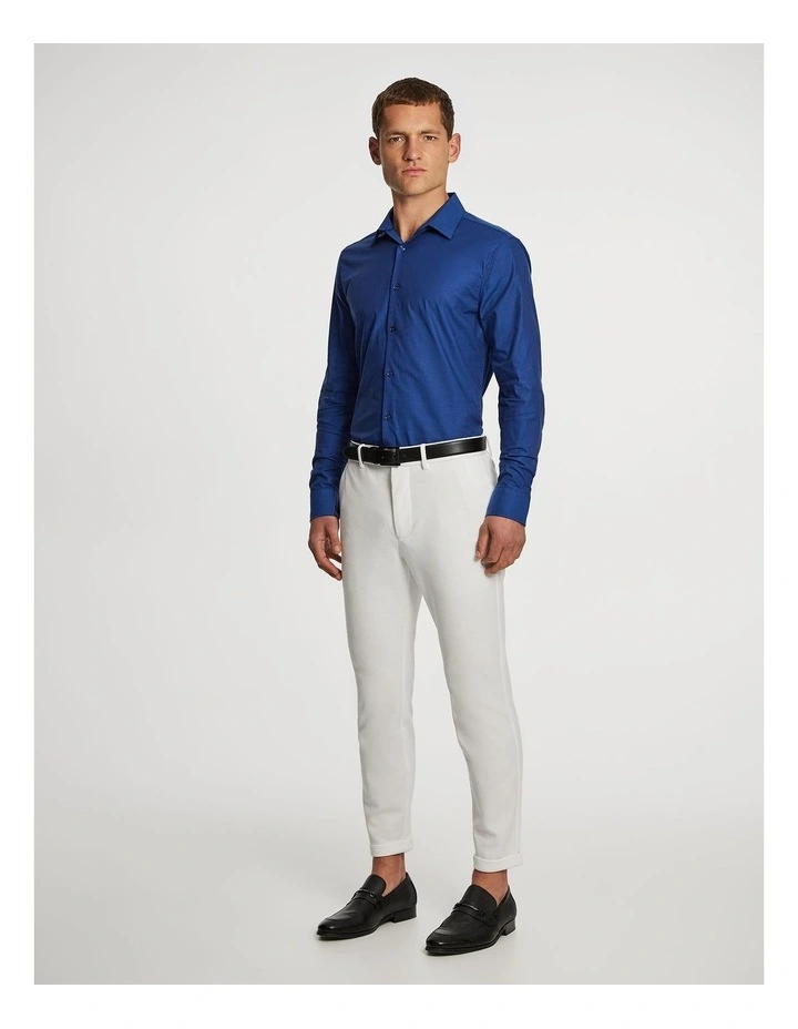 Milos Slim Dress Shirt in Bright Cobalt image 4