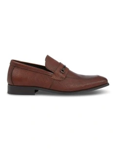 Riccardo Textured Leather Loafer in Tan