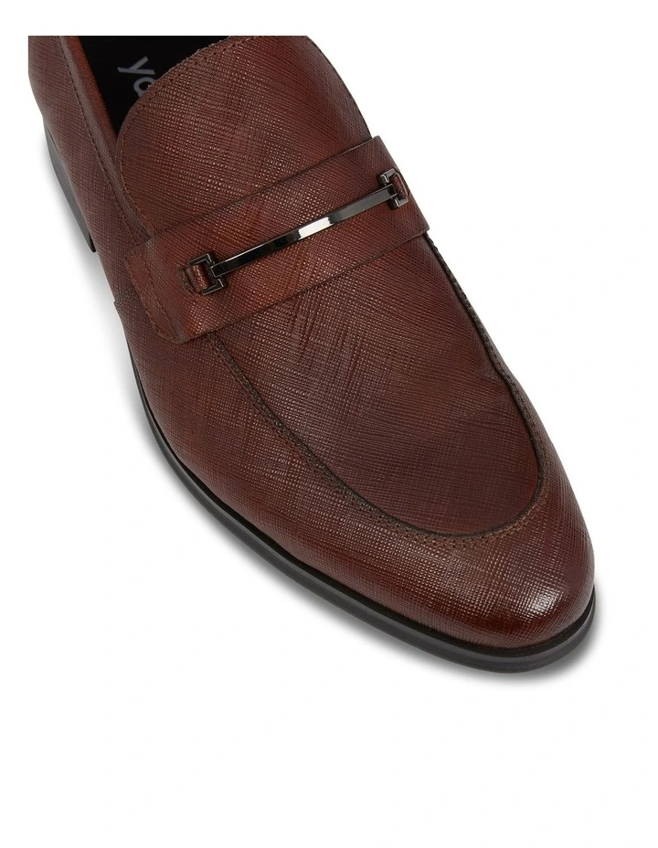 Riccardo Textured Leather Loafer in Tan image 4