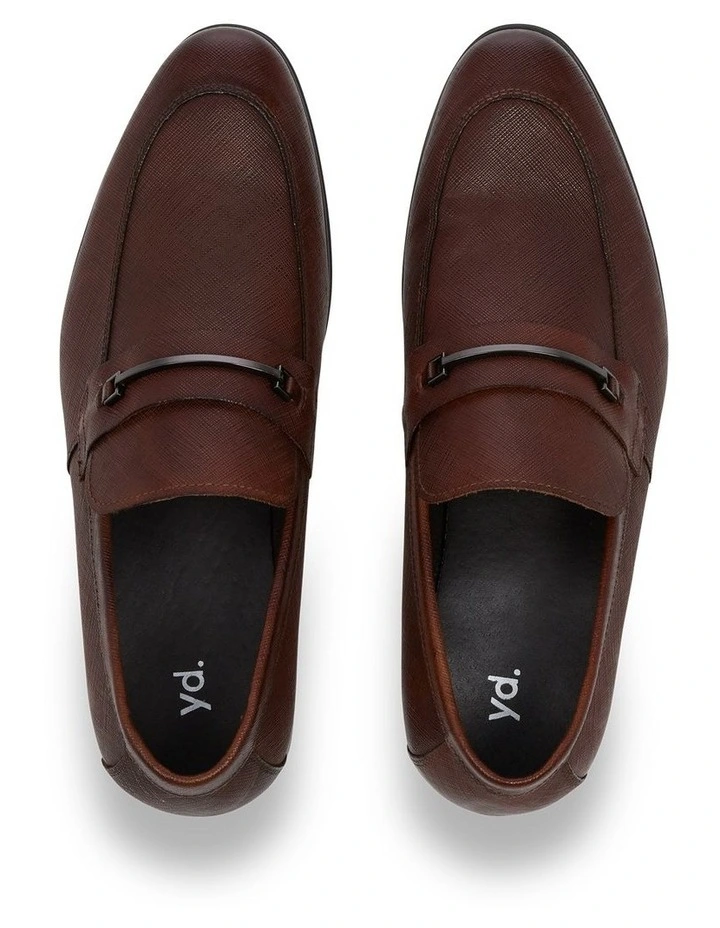 Riccardo Textured Leather Loafer in Tan image 5