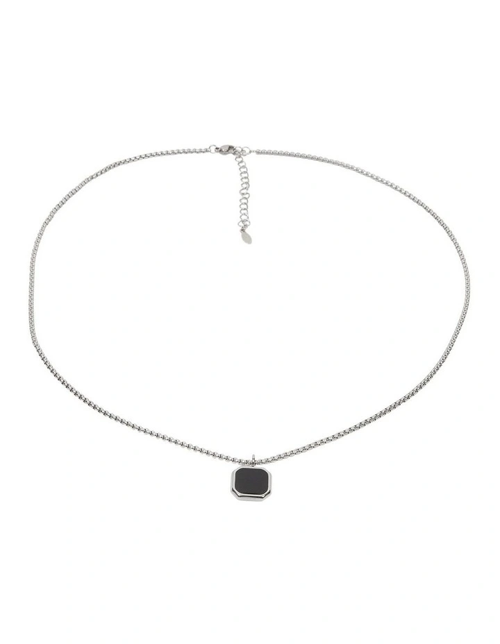 Onyx Pendant 2 Pack Necklace in Silver image 2