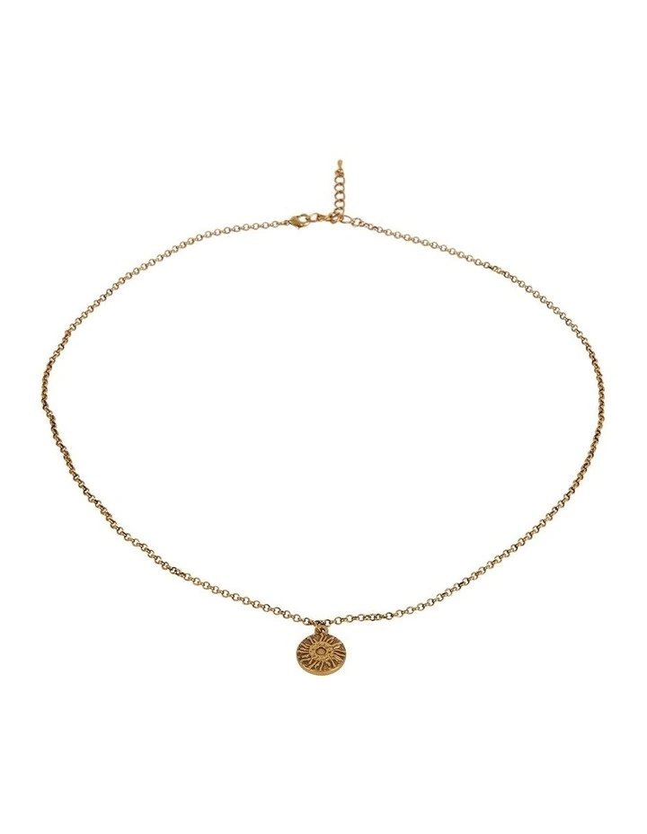 Engraved Pendant Necklace 2 Pack in Gold image 2