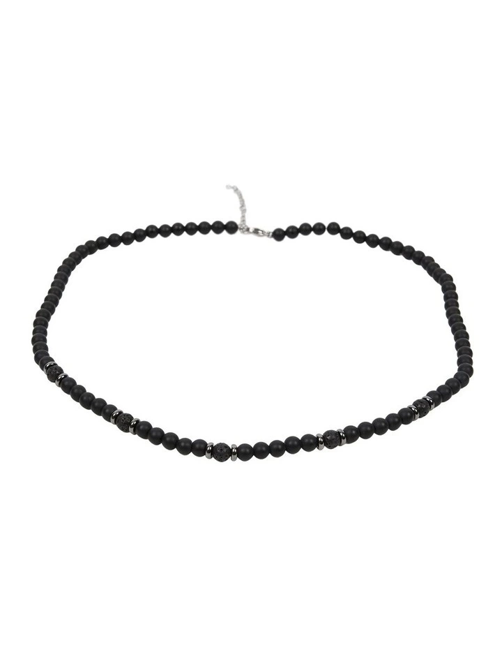 Graphite Beaded Necklace image 1