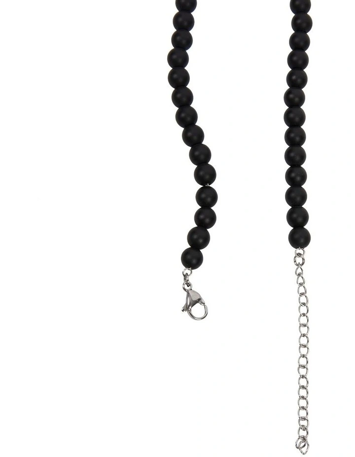 Graphite Beaded Necklace image 2