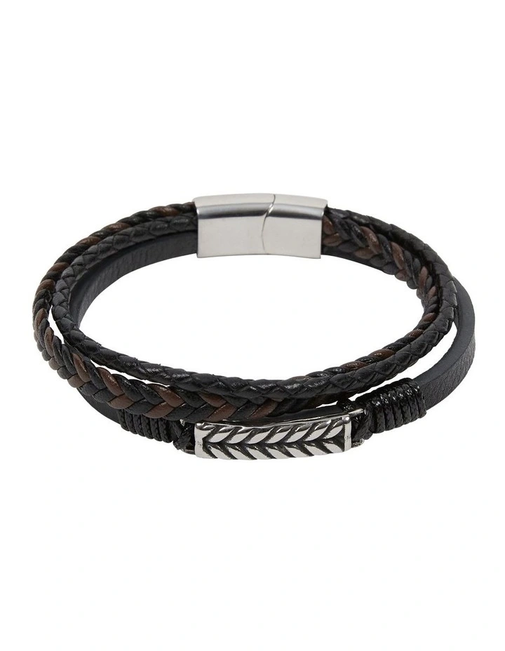 Plated 3 Pack Bracelet in Black image 2
