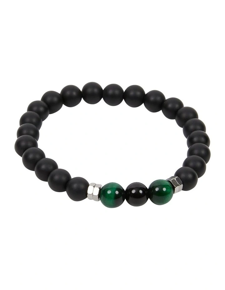 Beaded 3 Pack Bracelet in Black image 3