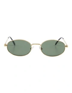 Hackney Oval Sunglasses in Gold
