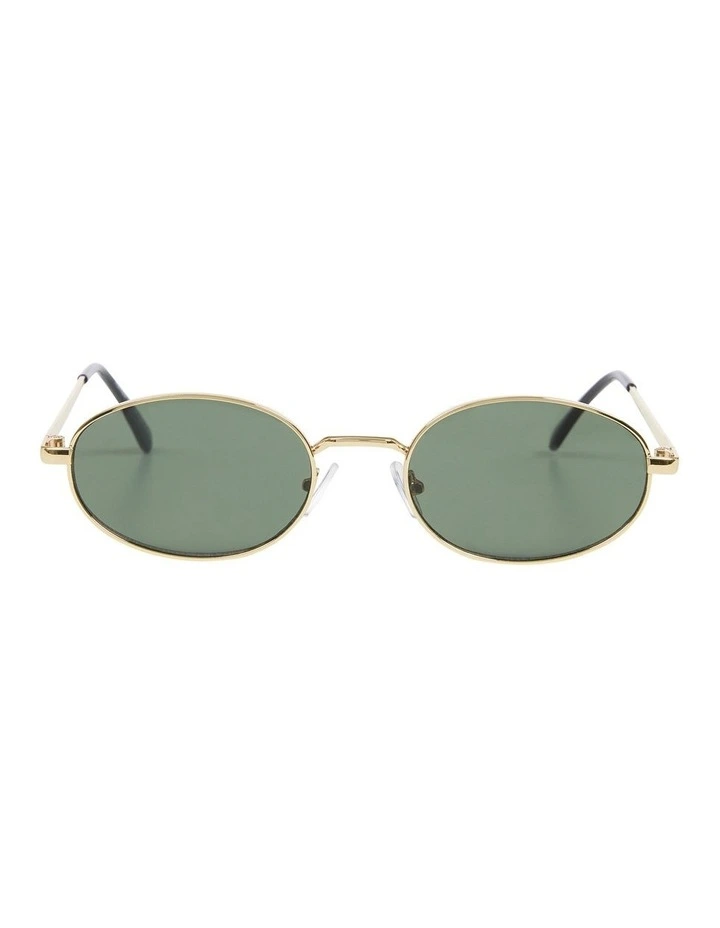Hackney Oval Sunglasses in Gold image 1