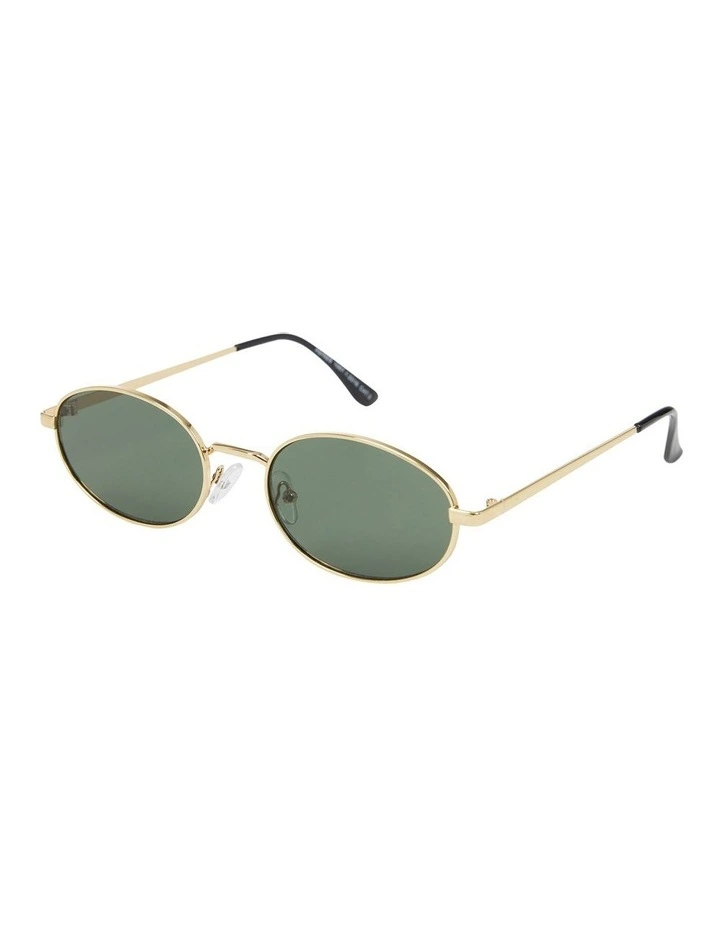 Hackney Oval Sunglasses in Gold image 2