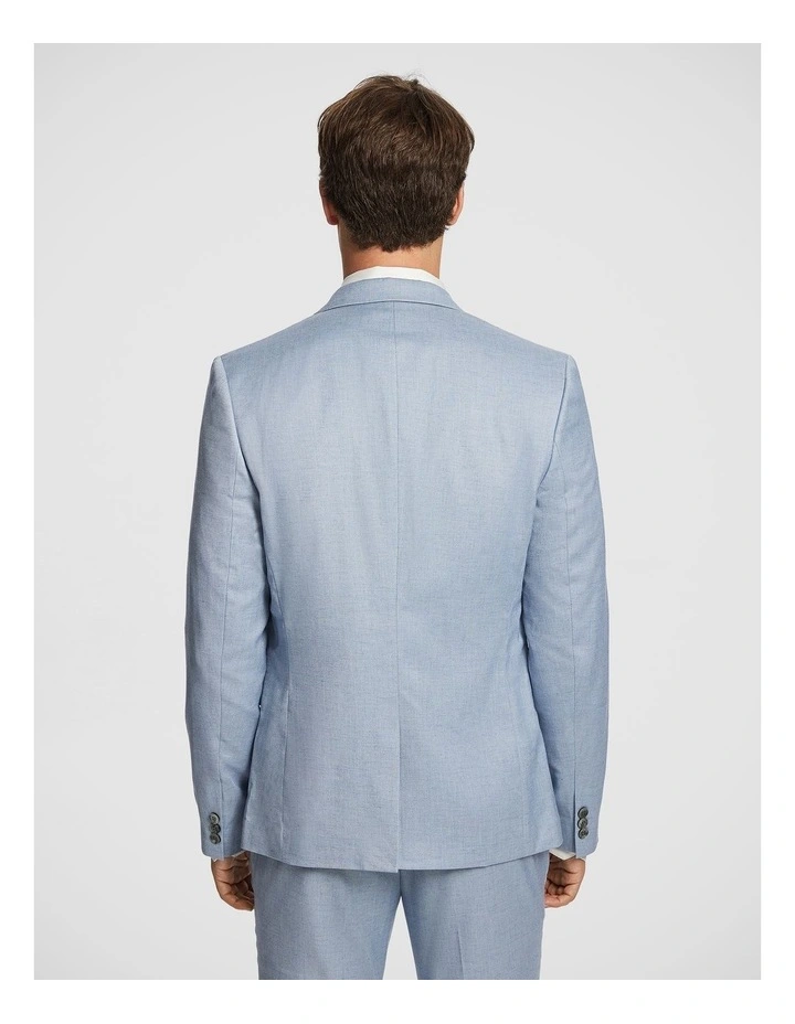Pandro Skinny Suit Jacket in Blue image 2