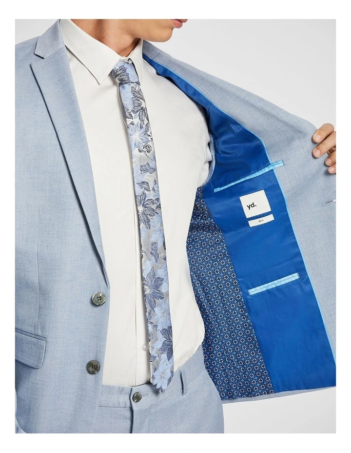 Pandro Skinny Suit Jacket in Blue image 4