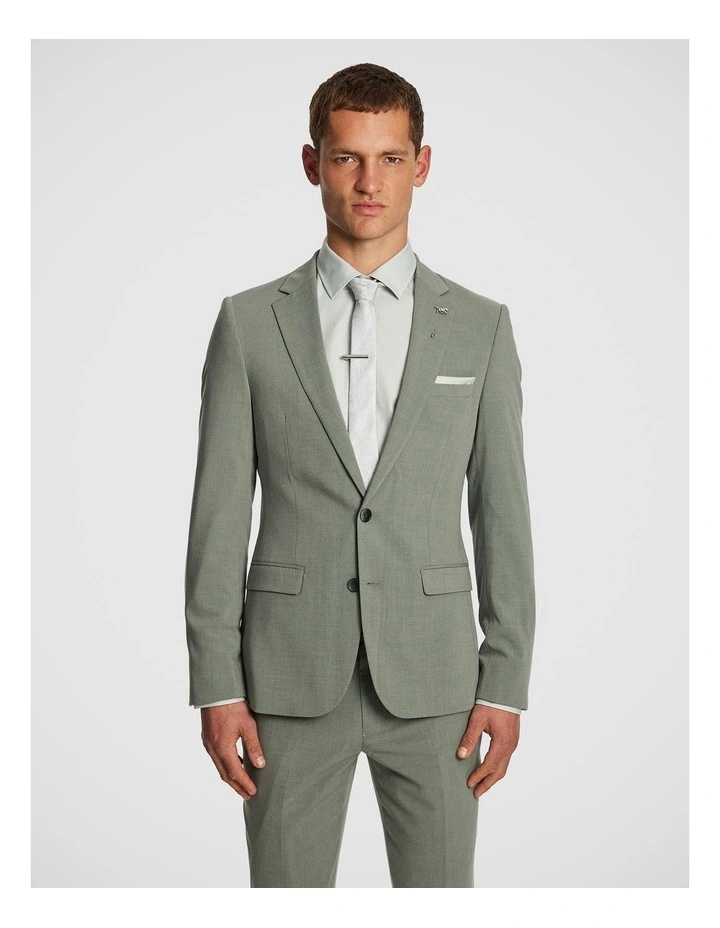 Alfredo Slim Suit Jacket in Sage image 1