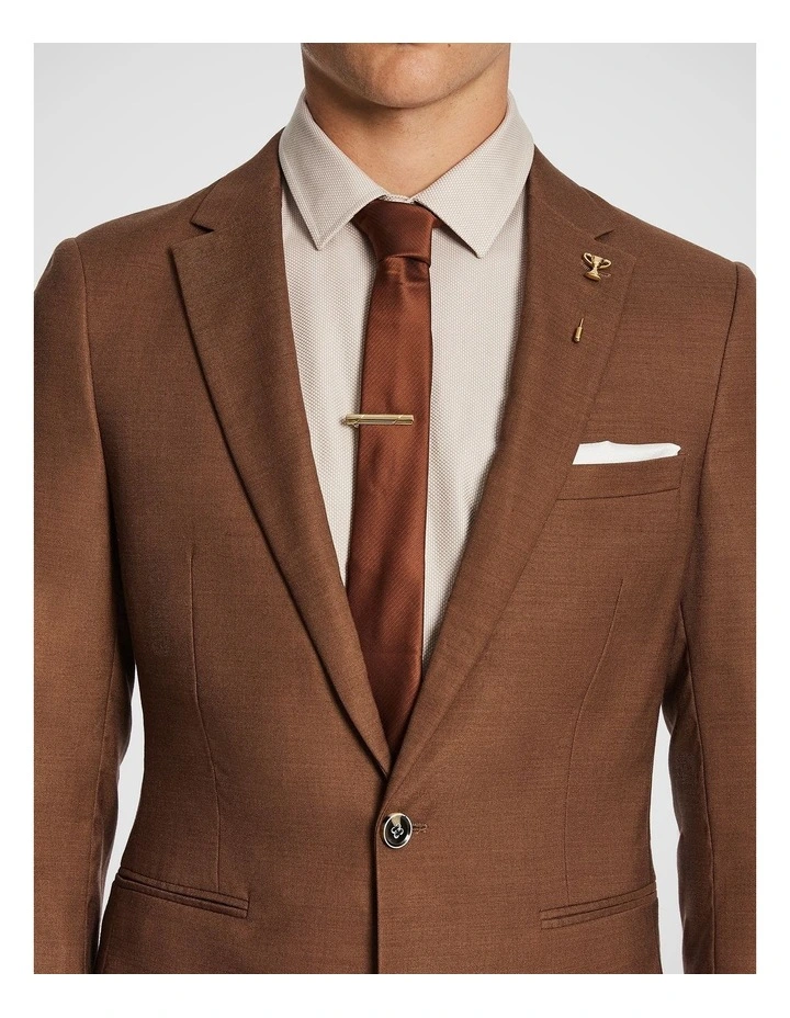 Jonas Slim Suit Jacket in Brown image 3