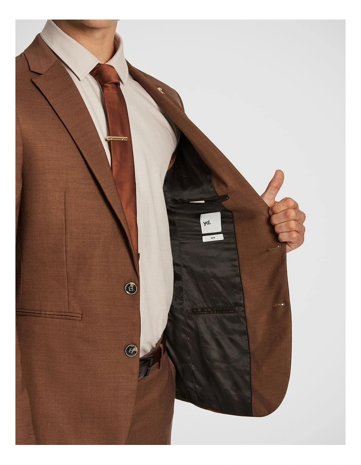 Jonas Slim Suit Jacket in Brown image 4