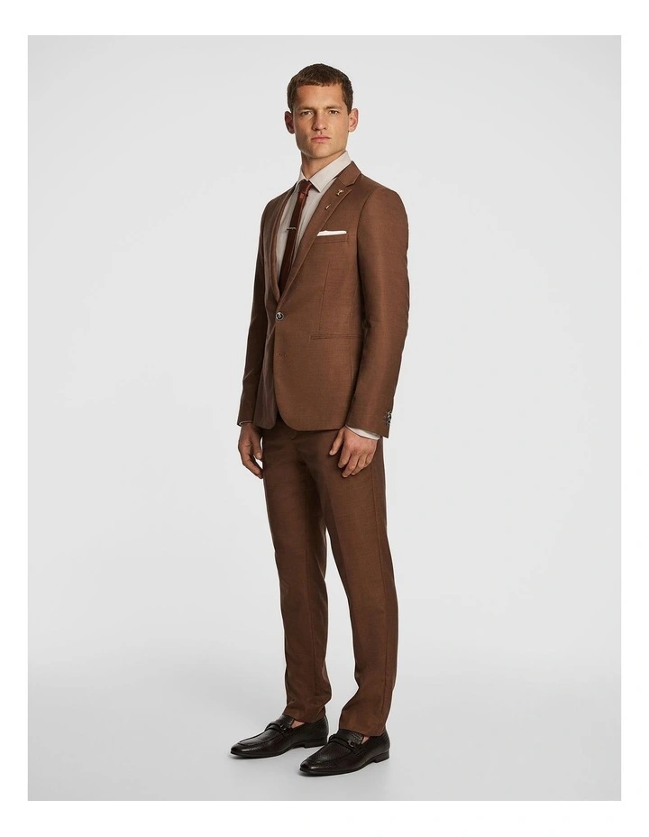 Jonas Slim Suit Jacket in Brown image 5