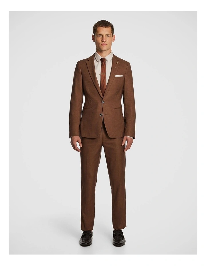 Jonas Slim Suit Jacket in Brown image 6