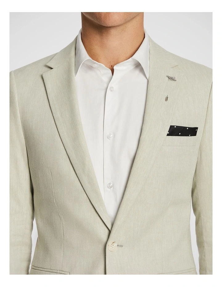 Sorrento Slim Suit Jacket in Green image 3