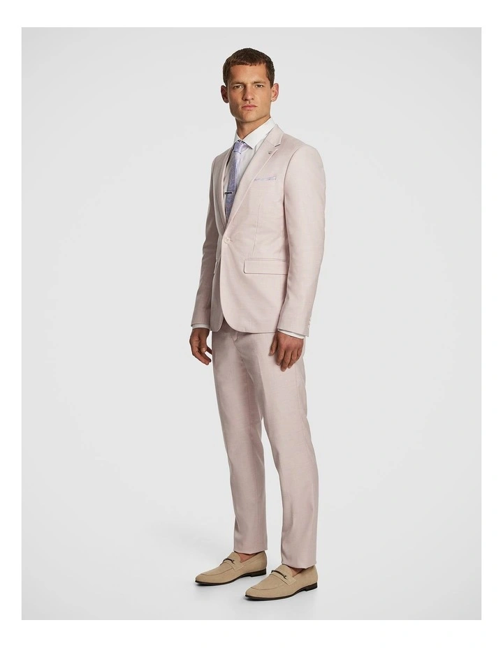 Enrico Slim Suit Jacket in Pink image 5