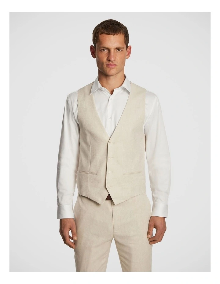 Carter Waistcoat in Sand image 1