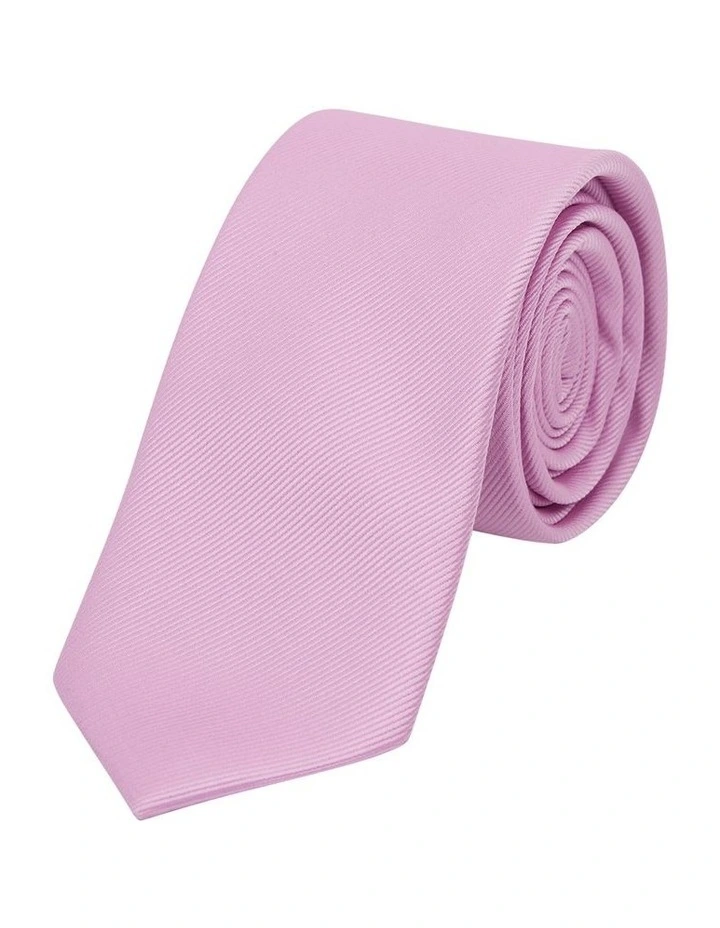Self Stripe 6.5 Cm Tie in Lolly Pink image 1