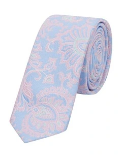 Penzance Floral 5 Cm Tie in Light Blue