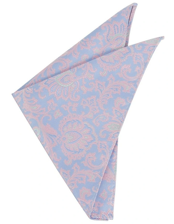 Penzance Floral Pocket Square in Light Blue image 1