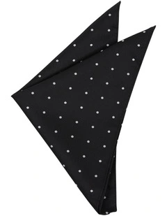 Derby Pocket Square in Black