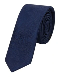 Derulo Floral 5 Cm Width Tie in Navy