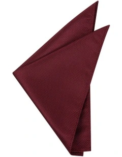 Elias Textured Pocket Square in Burgundy