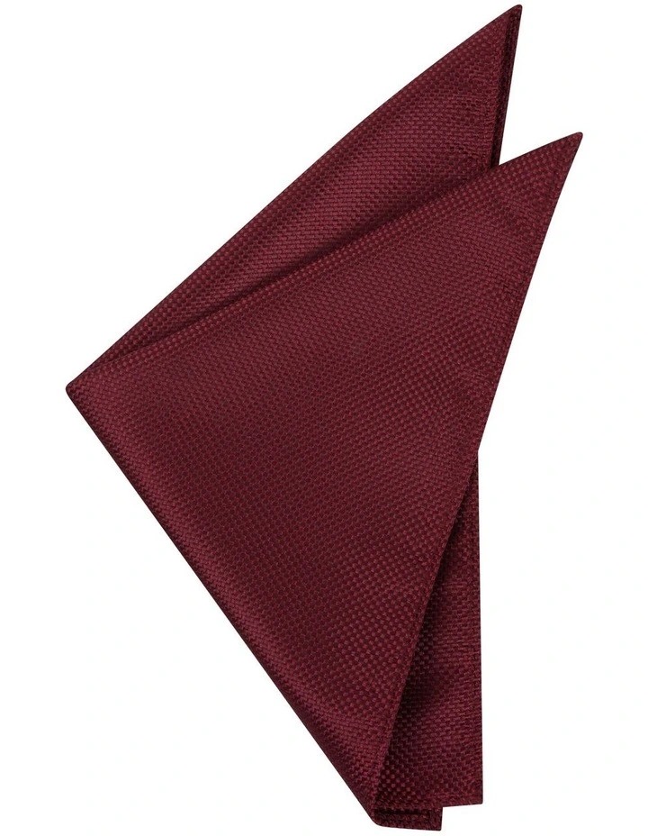 Elias Textured Pocket Square in Burgundy image 1