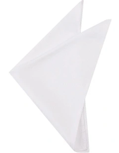 Premium Silk Pocket Square in White