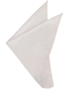 Premium Silk Pocket Square in White