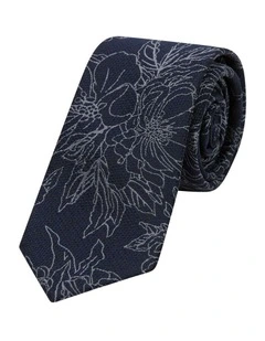 Adonis Floral 6.5 Cm Width Tie in Navy