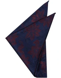 Arion Floral Pocket Square in Navy