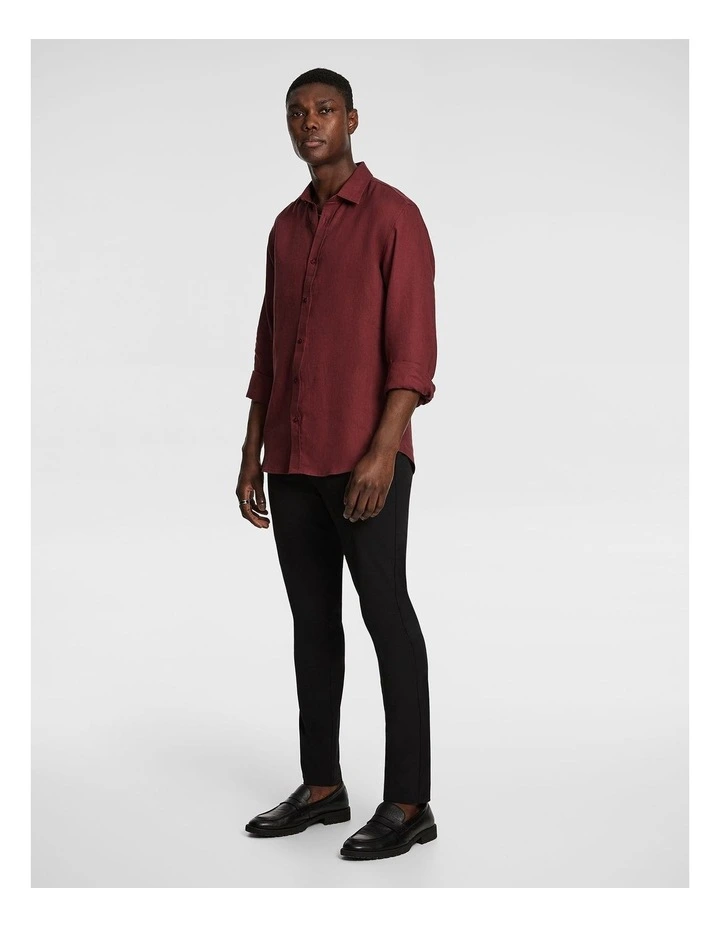 West Hampton Pure Linen Shirt in Brick image 4