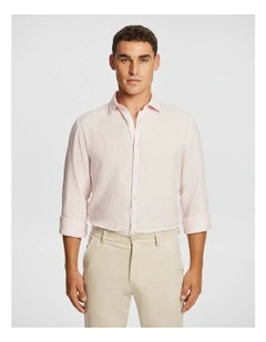 West Hampton Pure Linen Shirt in Light Pink