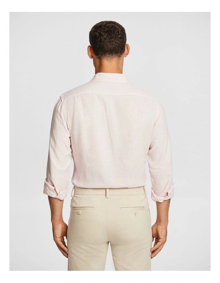 West Hampton Pure Linen Shirt in Light Pink image 2
