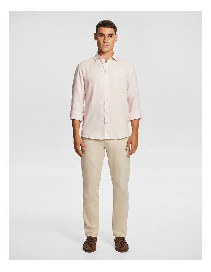 West Hampton Pure Linen Shirt in Light Pink image 5