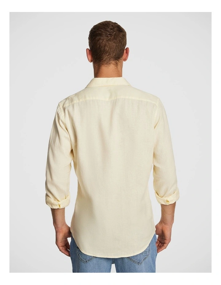 West Hampton Pure Linen Shirt in Yellow image 2