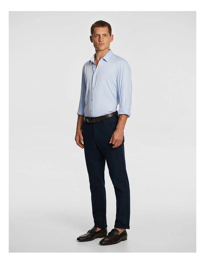 Heathcoat Slim Bamboo Shirt in Light Blue image 4