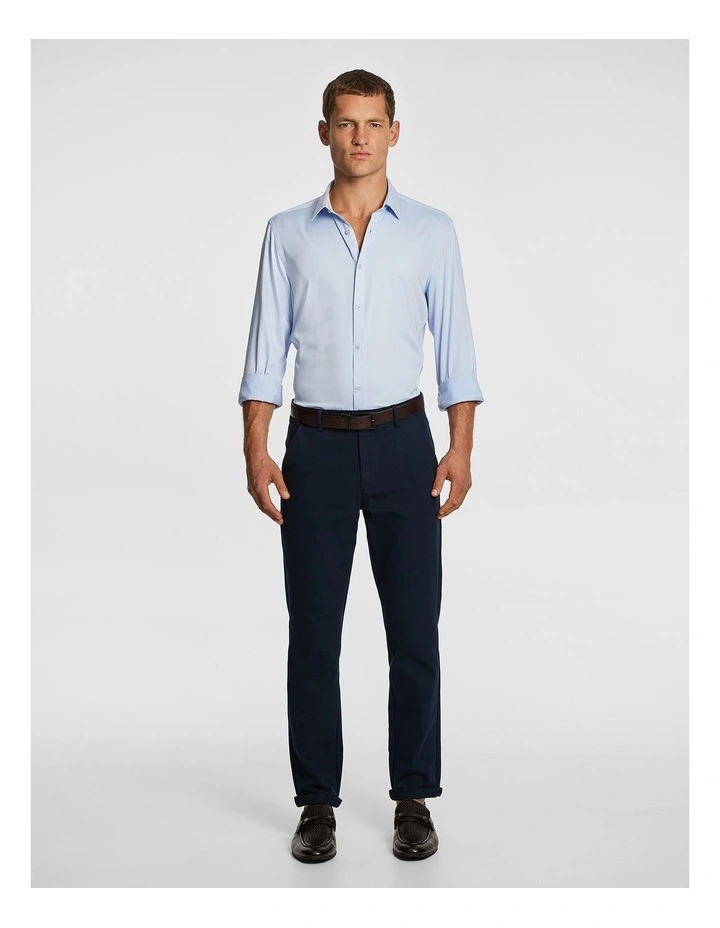 Heathcoat Slim Bamboo Shirt in Light Blue image 5
