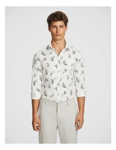 Palisade Slim Floral Shirt in Light Grey