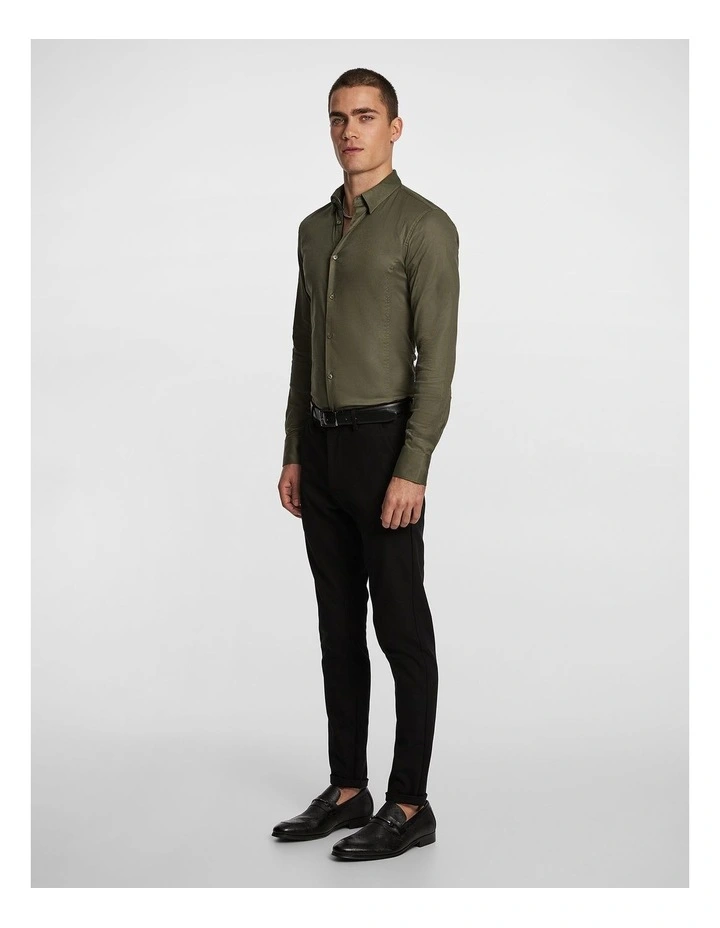 Euro Muscle Fit Shirt in Khaki image 4