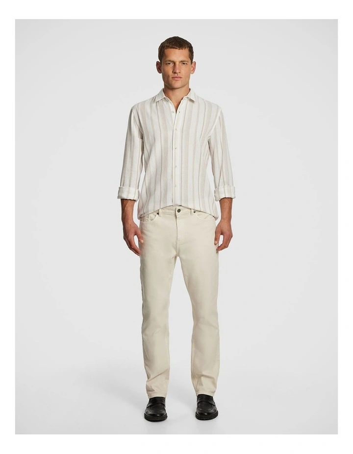 Island Stripe Textured Shirt in White image 5
