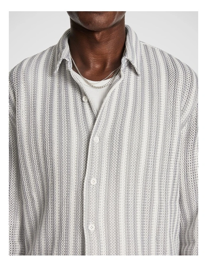 Moloka Stripe Textured Shirt in Multi image 3