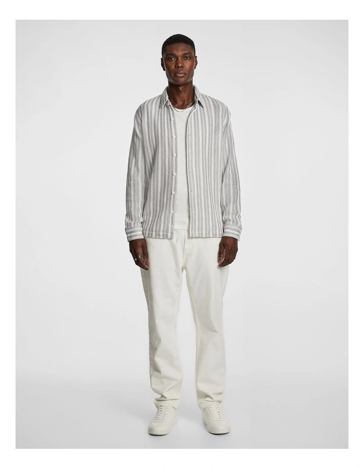 Moloka Stripe Textured Shirt in Multi image 5